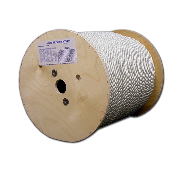 T.W. Evans Cordage Co. 5/16. X 600 ft. Twisted Premium Nylon Rope Reel 272 - main
